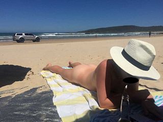 aussie girl at the beach nude