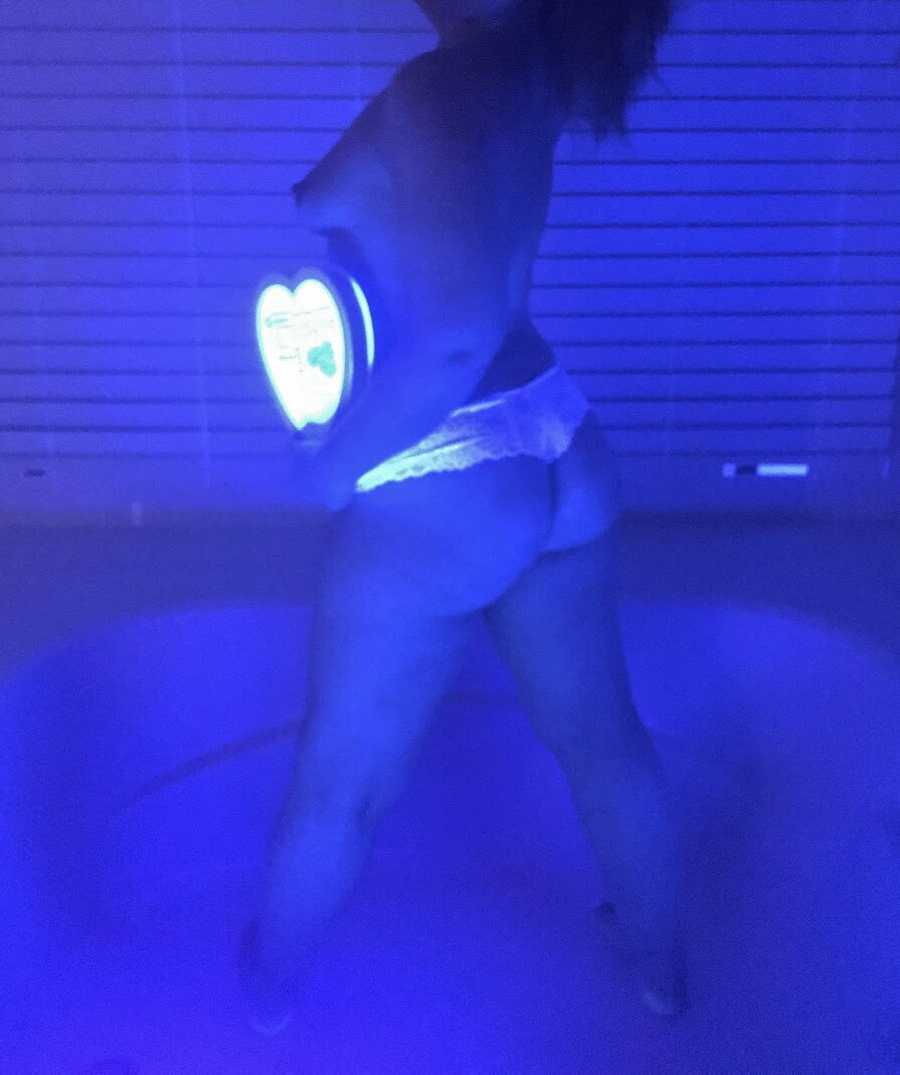 Black Light & White Thong