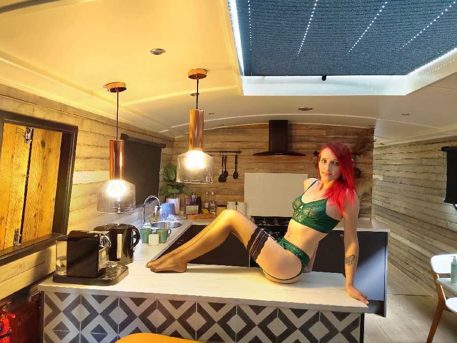 Green Lingerie & Red Hair