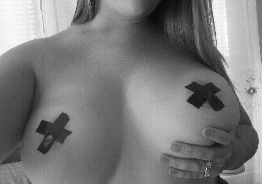 Tape on Her Nipples