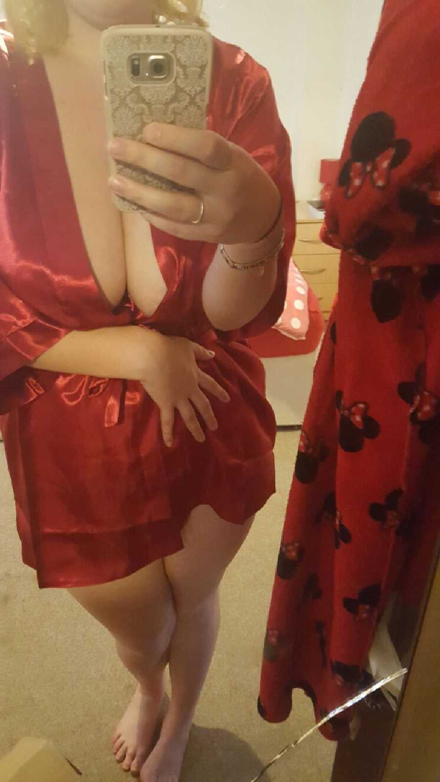 Wife in a Silky Red Robe
