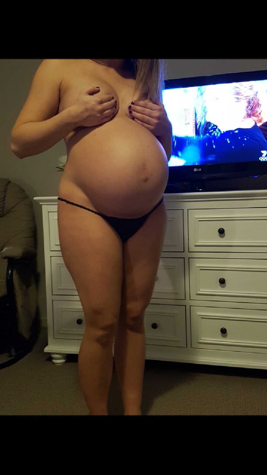 Topless and Pregnant