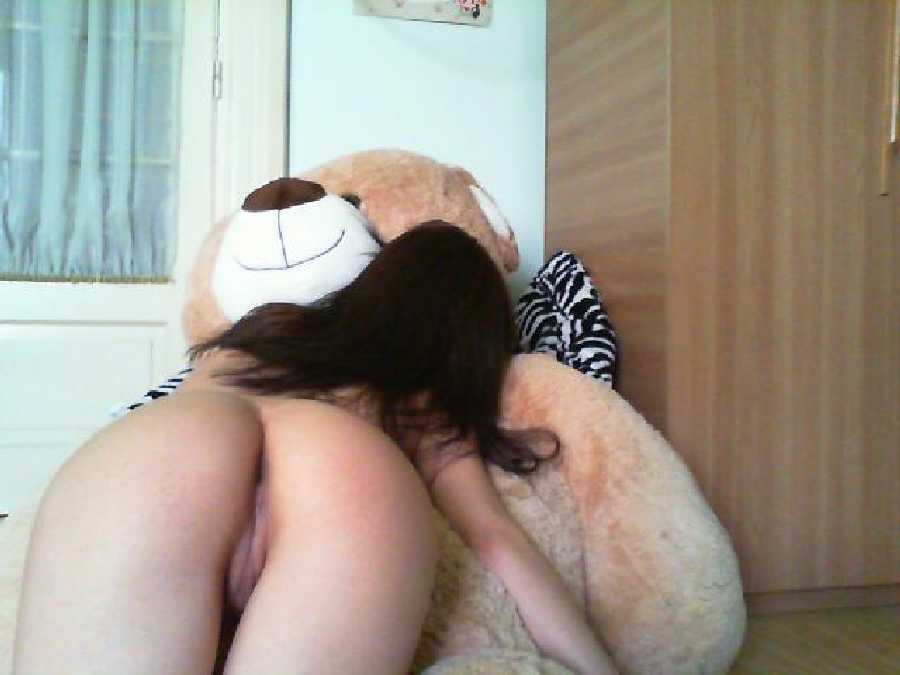 Naked with a Giant Teddy Bear Dare