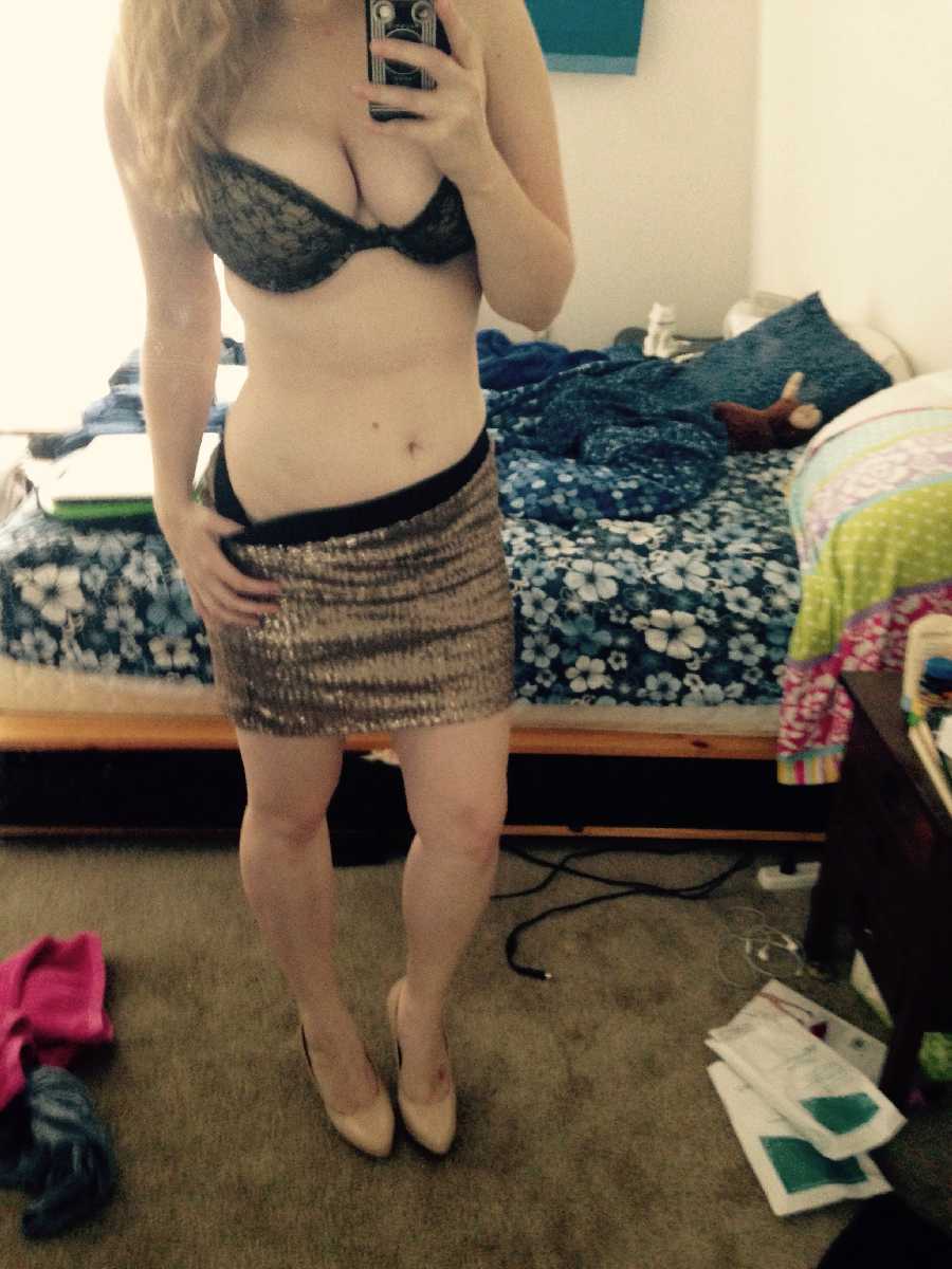 Bra and Tight Skirt