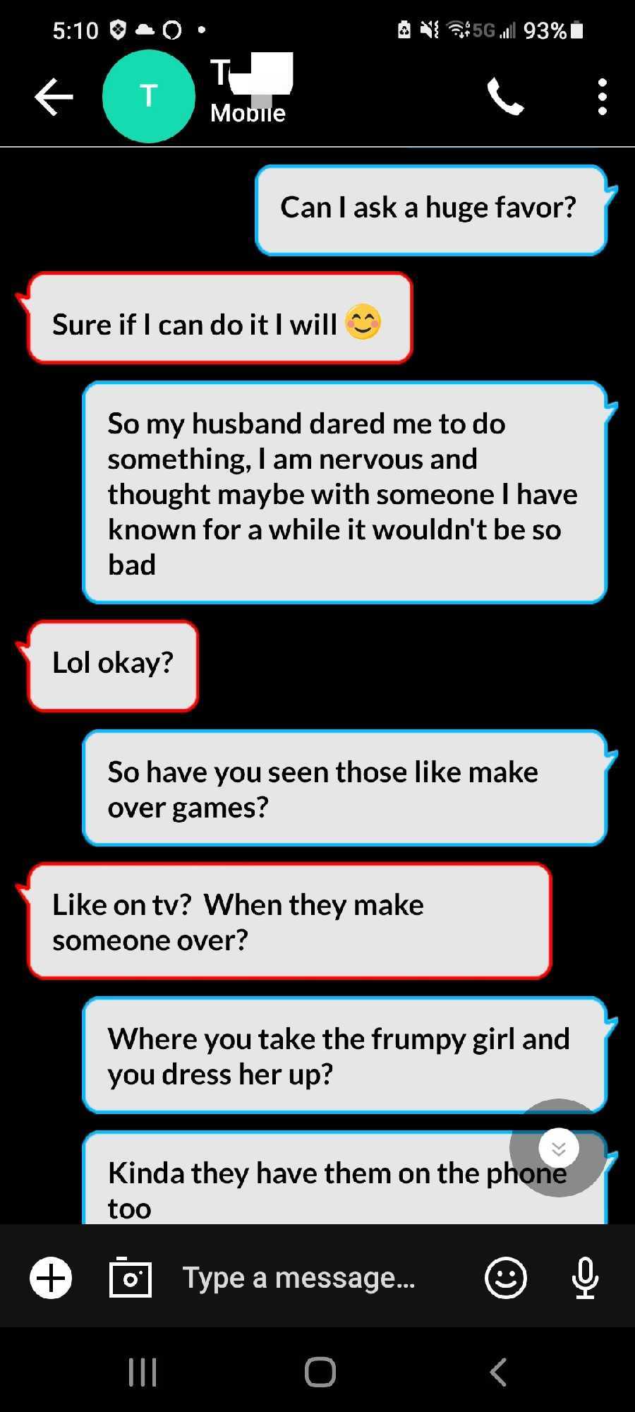 Texting Dare with Male Friend