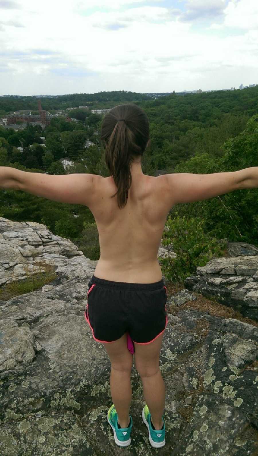 Topless on a Hike