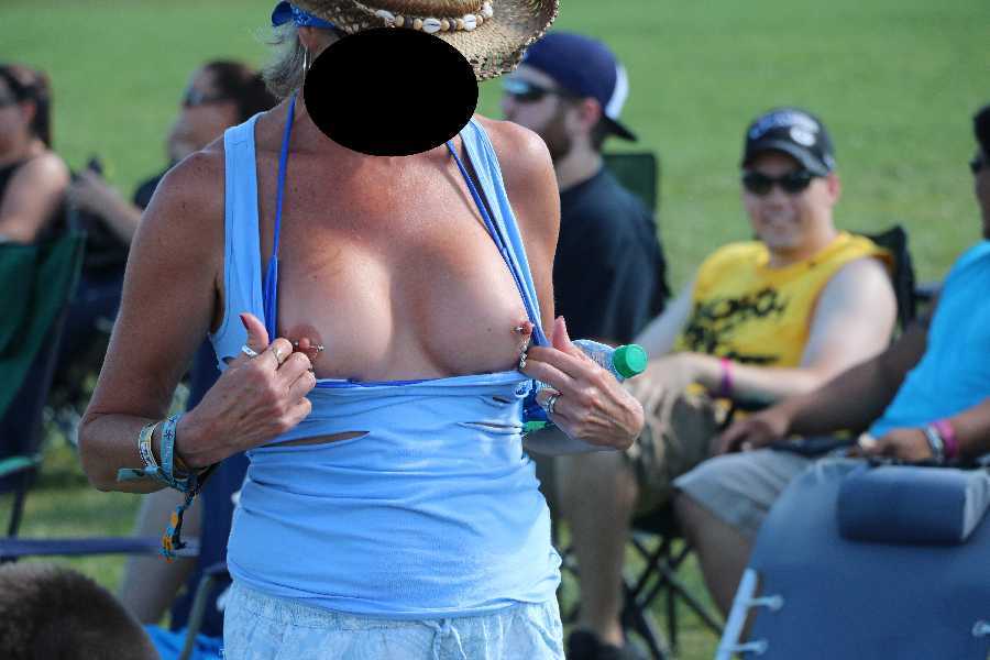 Flashing at a Music Festival