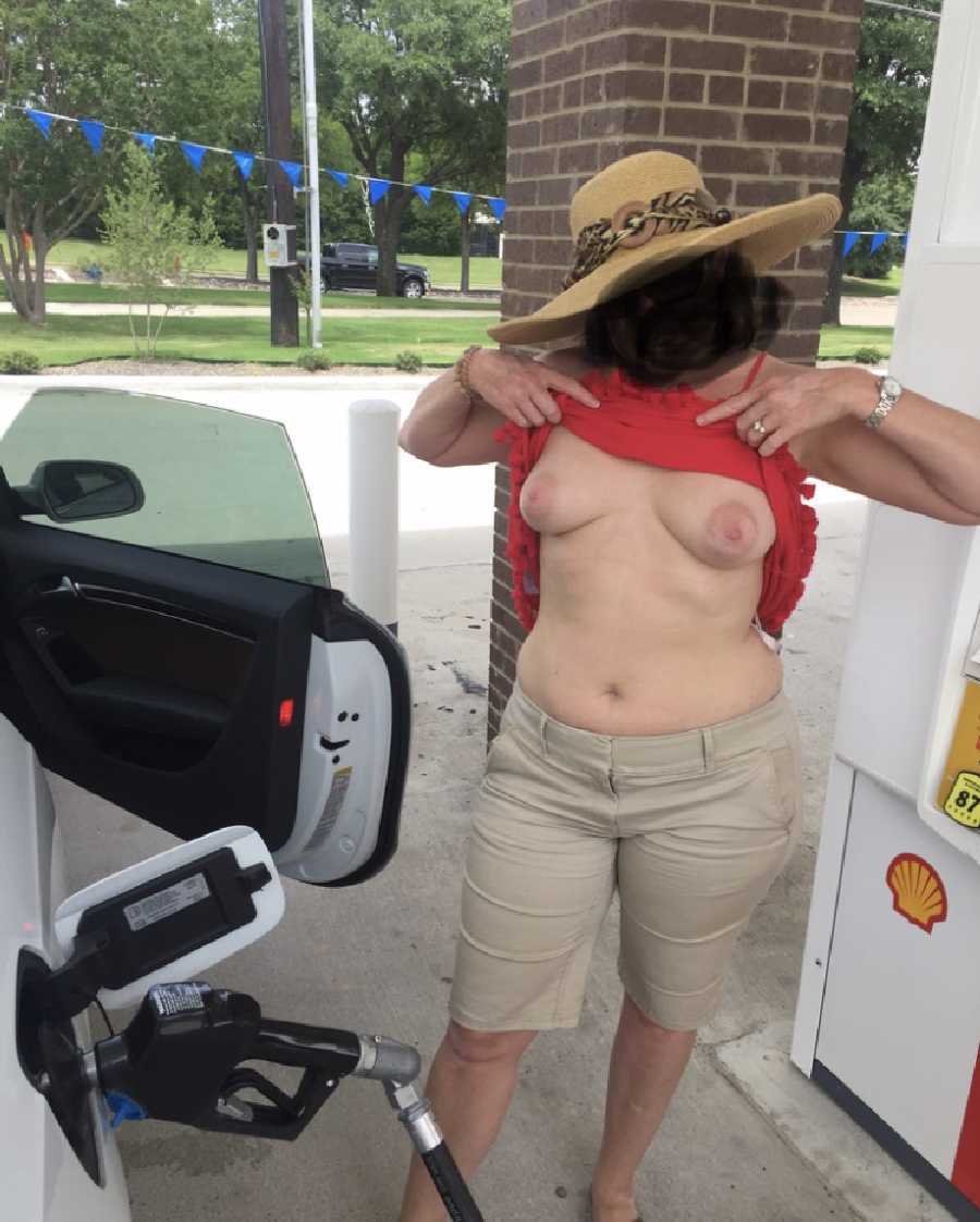 Flashing at a Gas Station