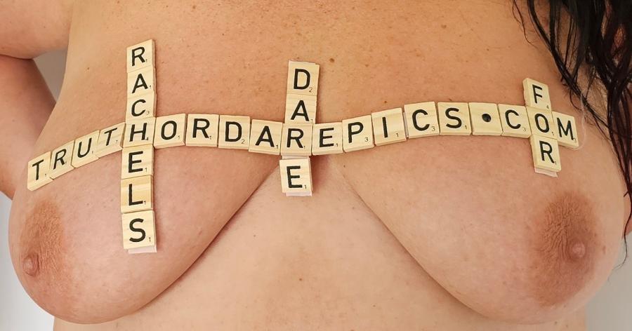 Wife with Scrabble Letters on Boobs