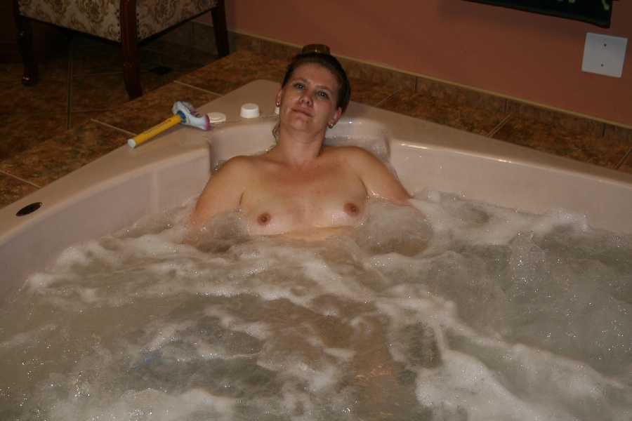 Esta in the Hot Tub