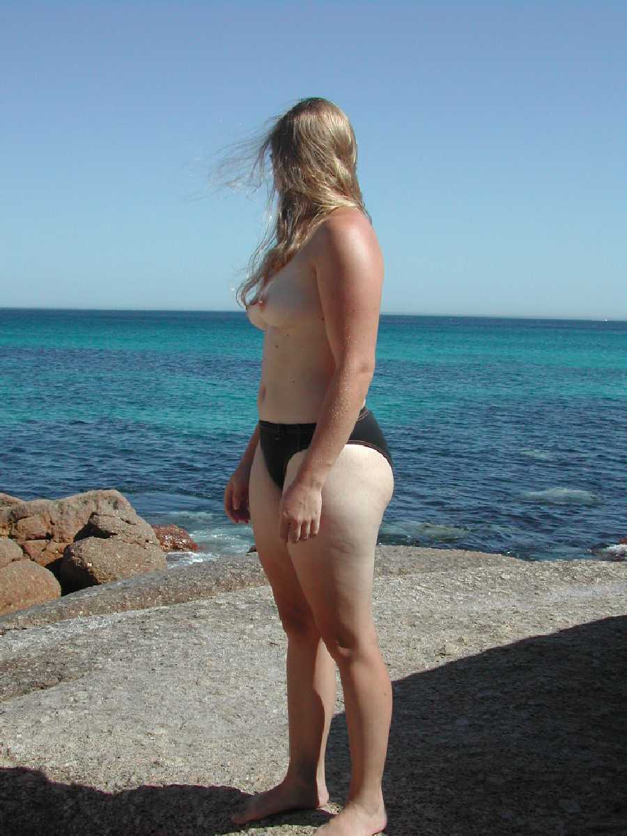 Naked Wife by the Ocean!!