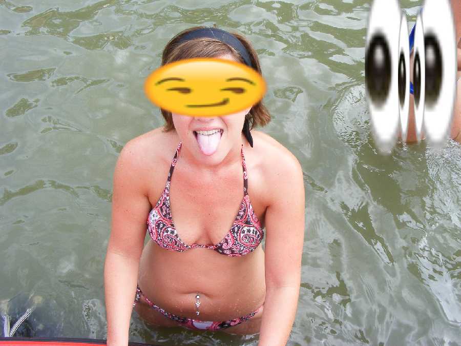 Wife Flashing Tits out of Bikini