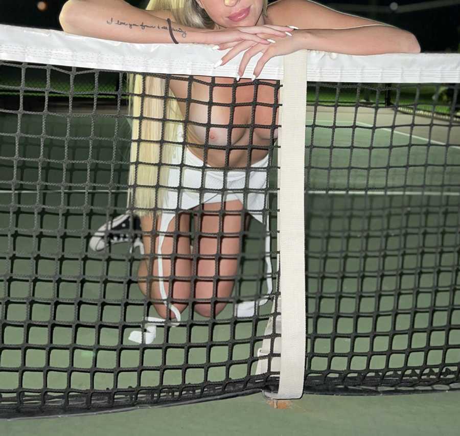 Flashing at my Local Tennis Court!