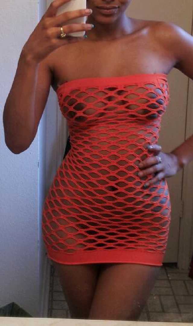 Orange Netted Dress