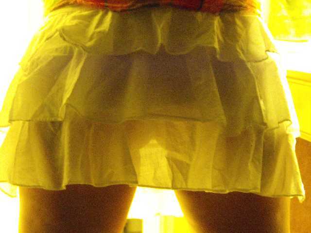 Short Skirt No Panties