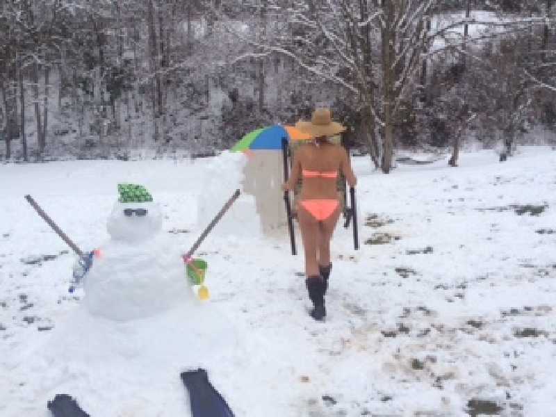 Bikini in the Snow