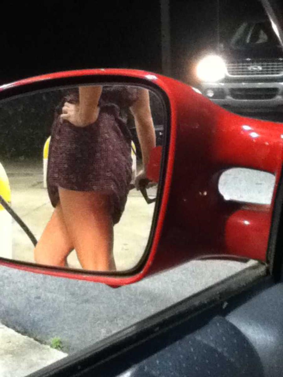 Flashing at gas Station