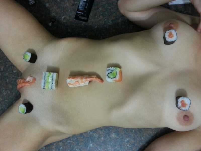 Sushi on Nude Body