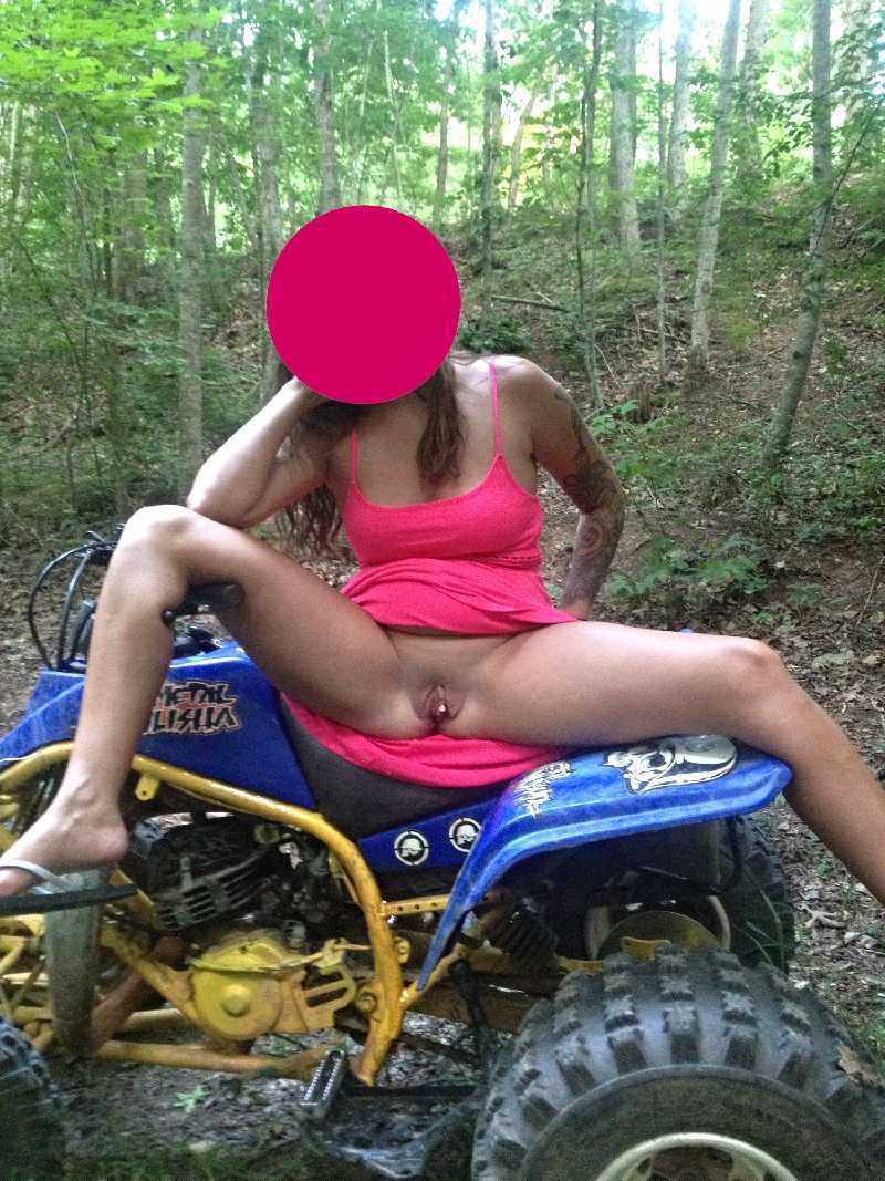 Nude on ATV