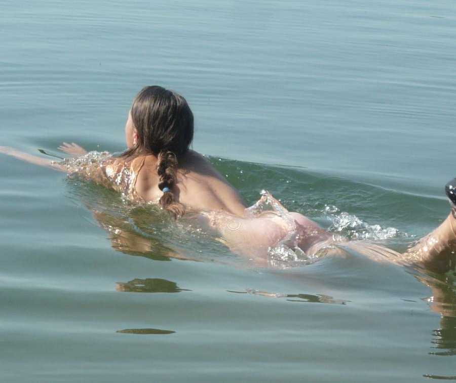 Caught Swimming Nude photo