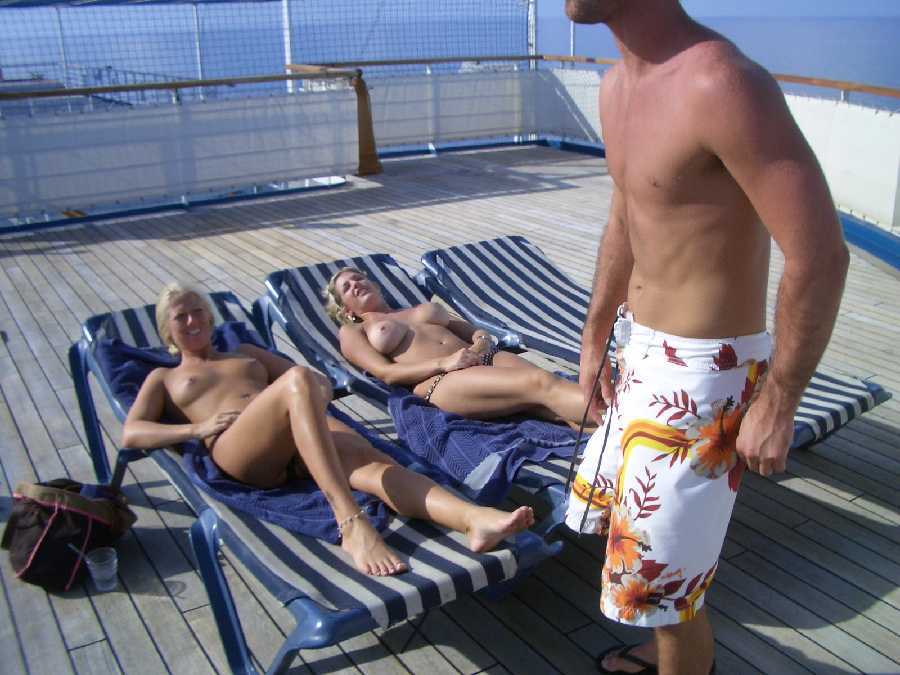 Topless women on cruise