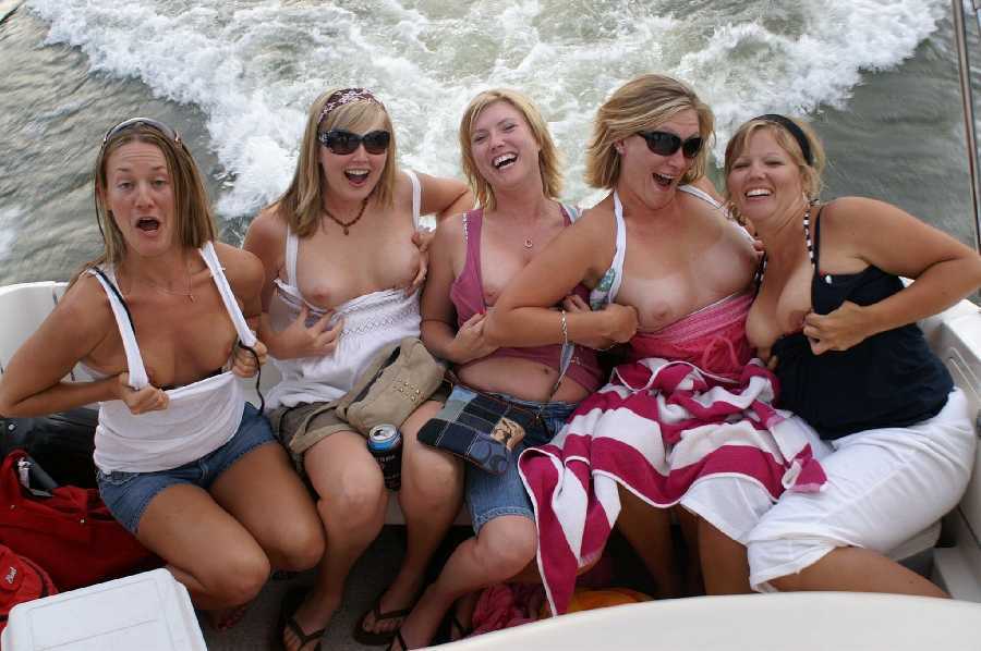 Groups Of Girls Flashing