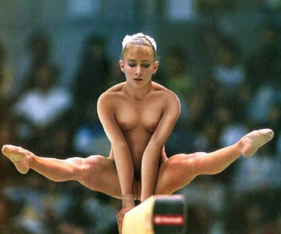 Nude gymnast