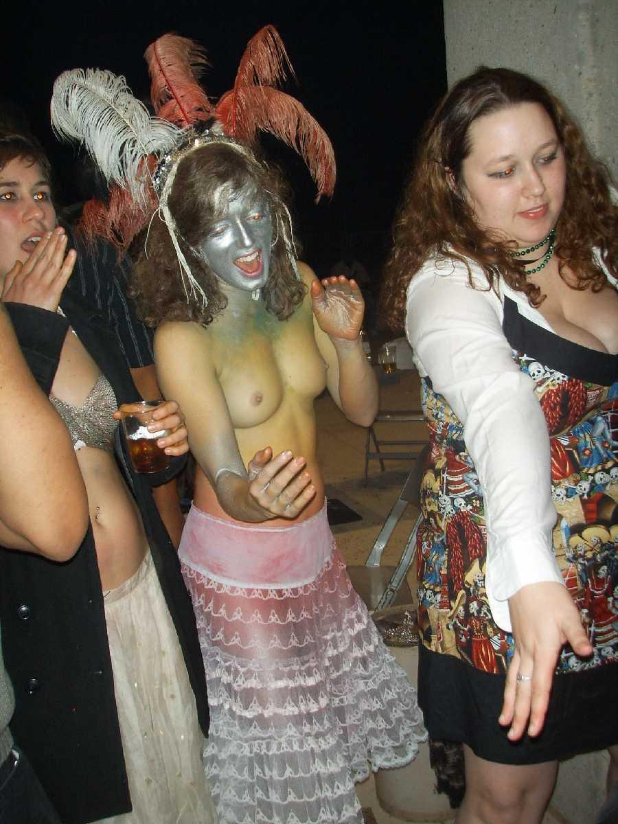 Halloween nipple slip