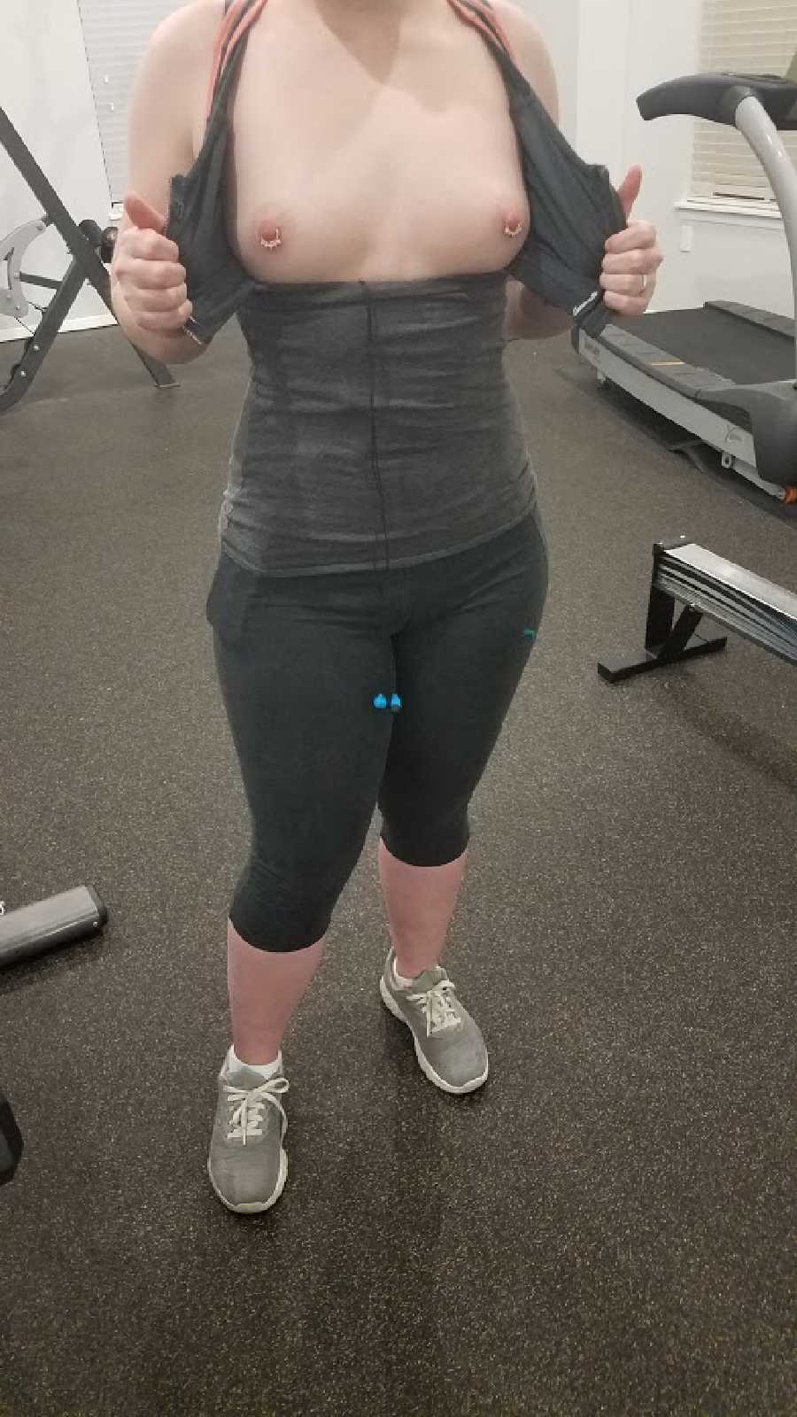 Flashing at the Hotel Gym