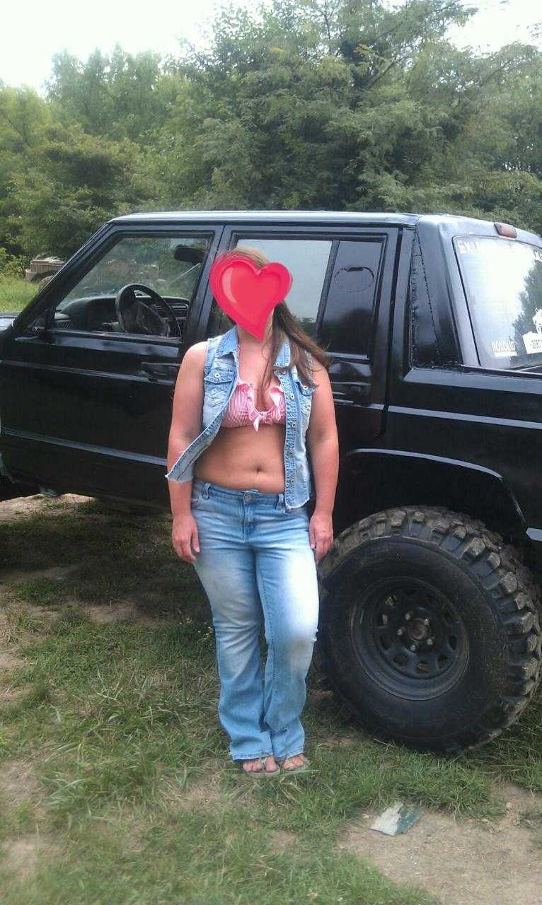 Wife Flashing by Truck