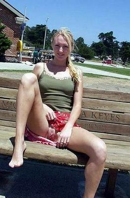 Girl Going Commando - Upskirt