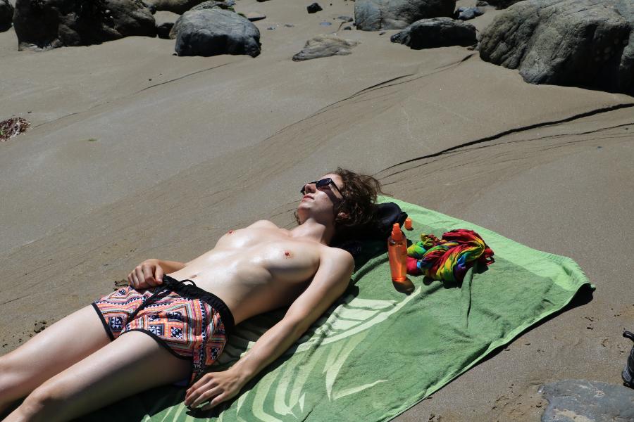 Quebec Wife is Naked in the Sun Outside - Sexy Amateur Dare