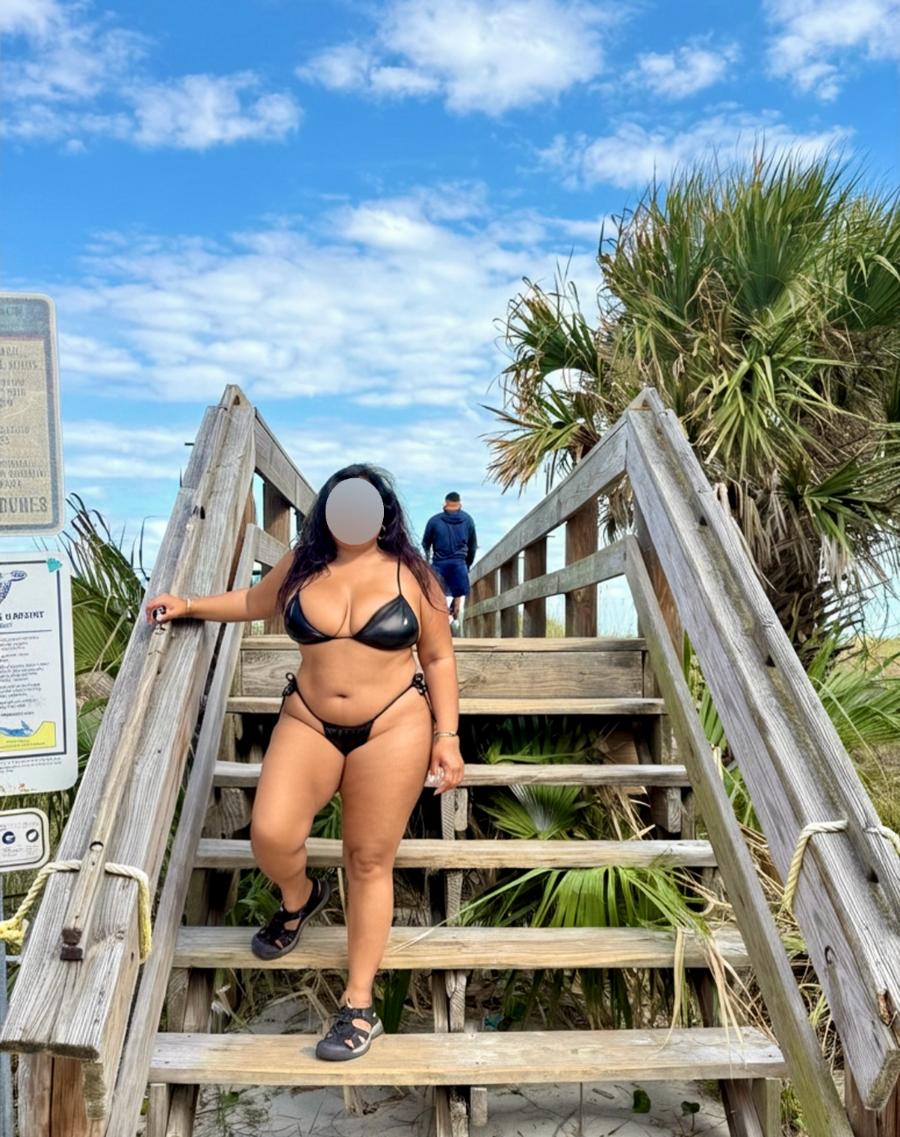 Wife in a Tiny Black Bikini  - Sexy Amateur Dare