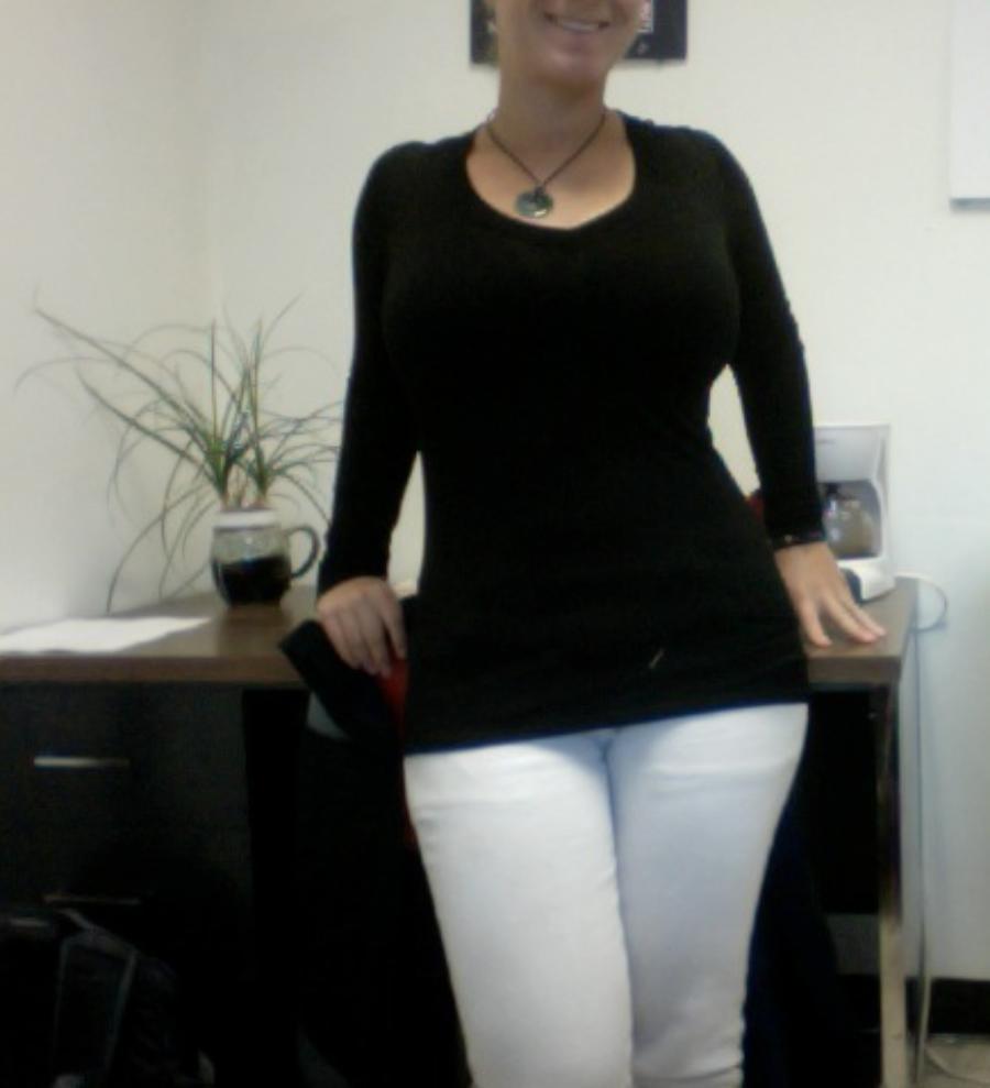 MILF with Shirt up, Pants Down  - Sexy Amateur Dare