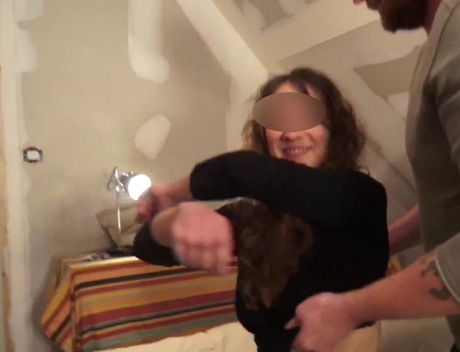 Sexy Wife Undressed by a Male Friend - Sexy Amateur Dare