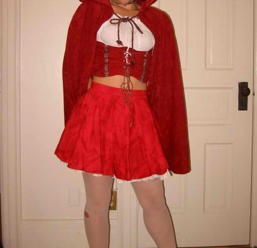 Hot Girlfriend in Sexy Red Riding Hood Costume - Sexy Amateur Dare