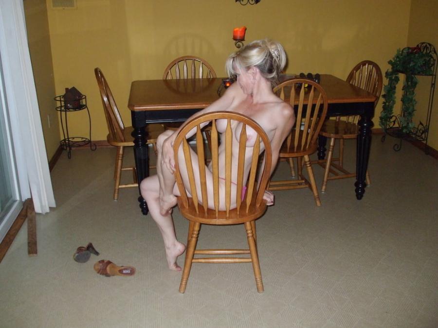 Mom Nude in Living Room & Kitchen - Sexy Amateur Dare