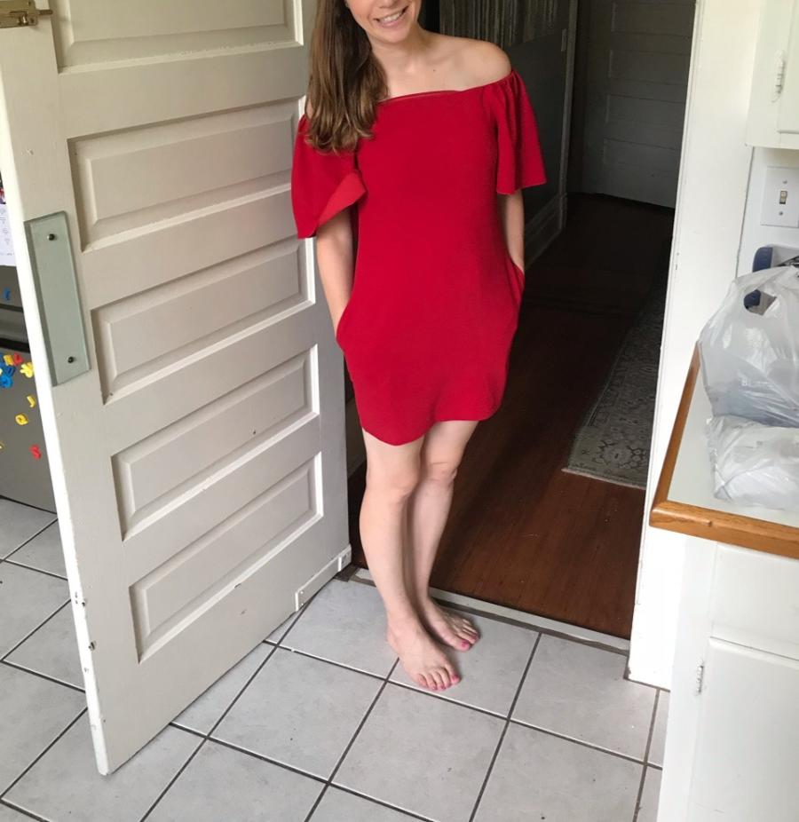 Wife in Red Dress - Sexy Amateur Dare