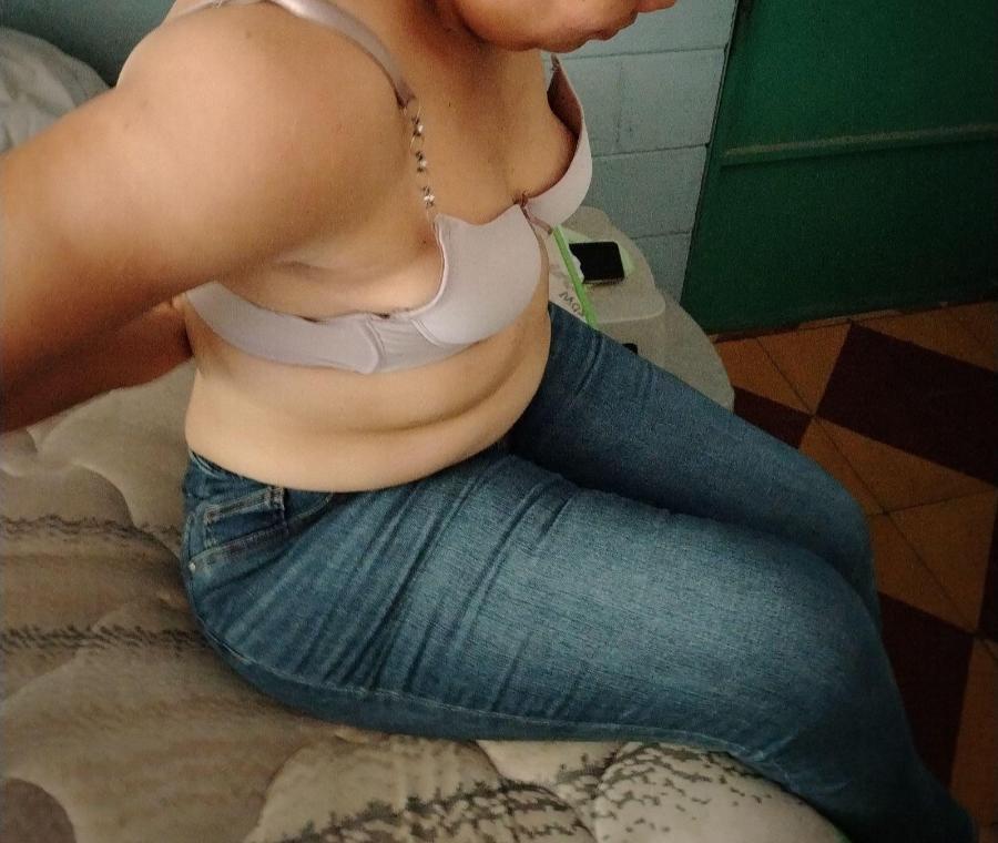 Hispanic Wife Removing her Bra - Sexy Amateur Dare