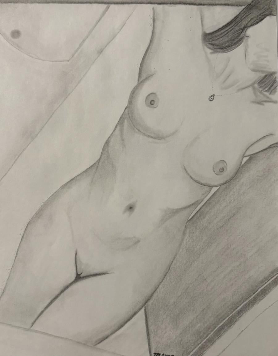 Naked Drawings of Me - Topless Wife