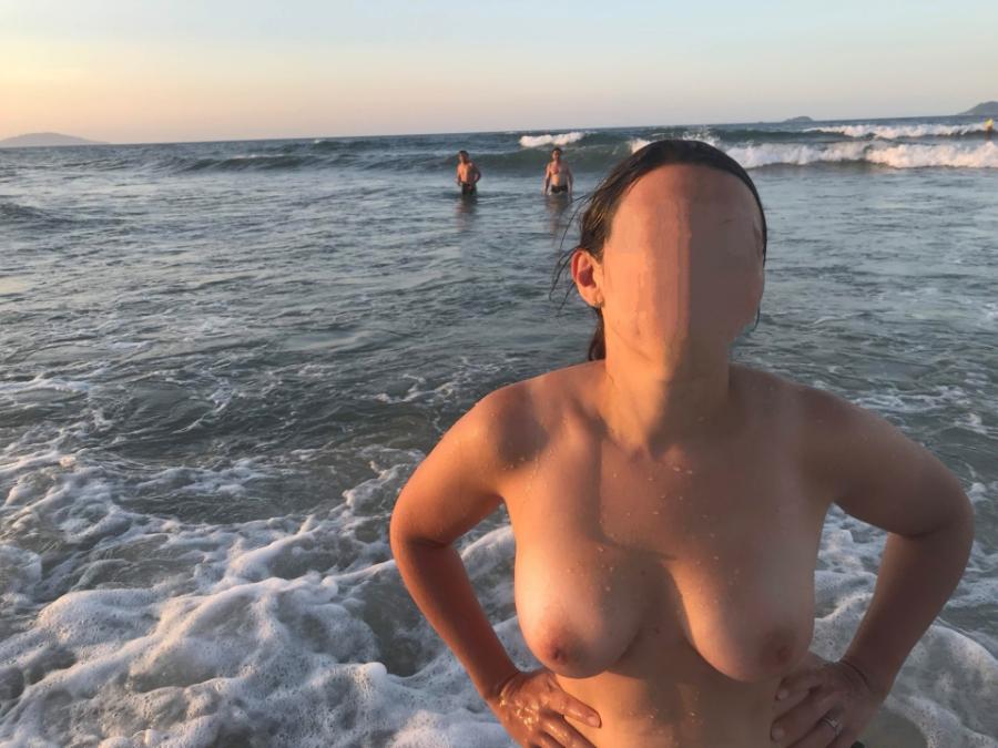 Sexy Wife Swimming Naked in the Ocean!