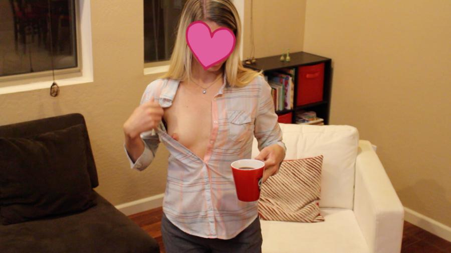 Blonde Wife Exposing a Breast - Amateur GF