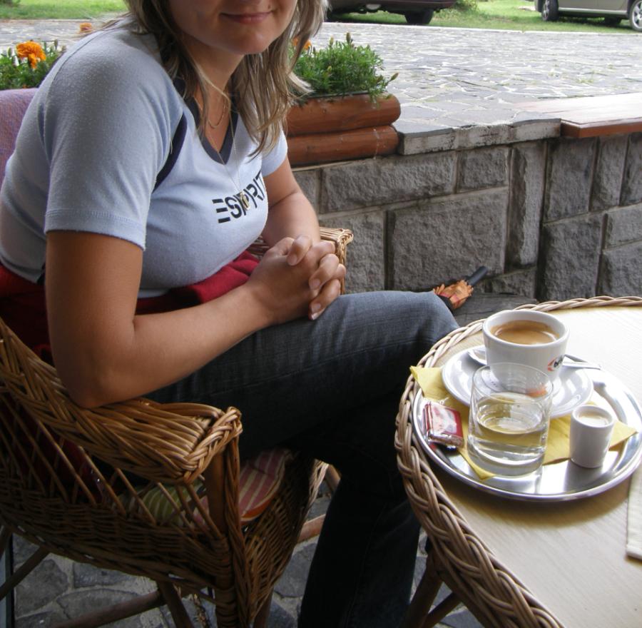 MILF at a cafe in Europe - Sexy Amateur Dare