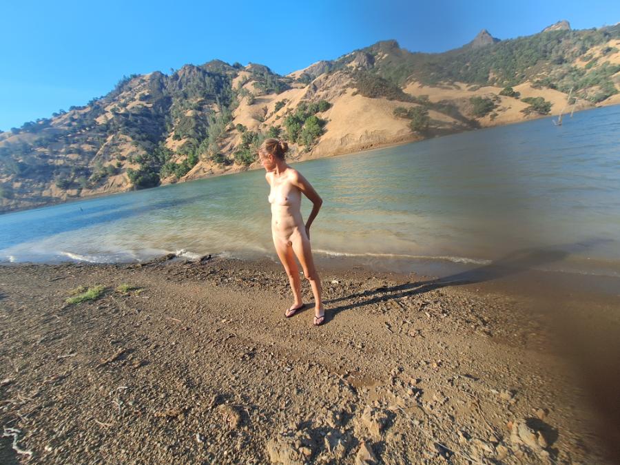 GILF Nude at a Non Nude Beach