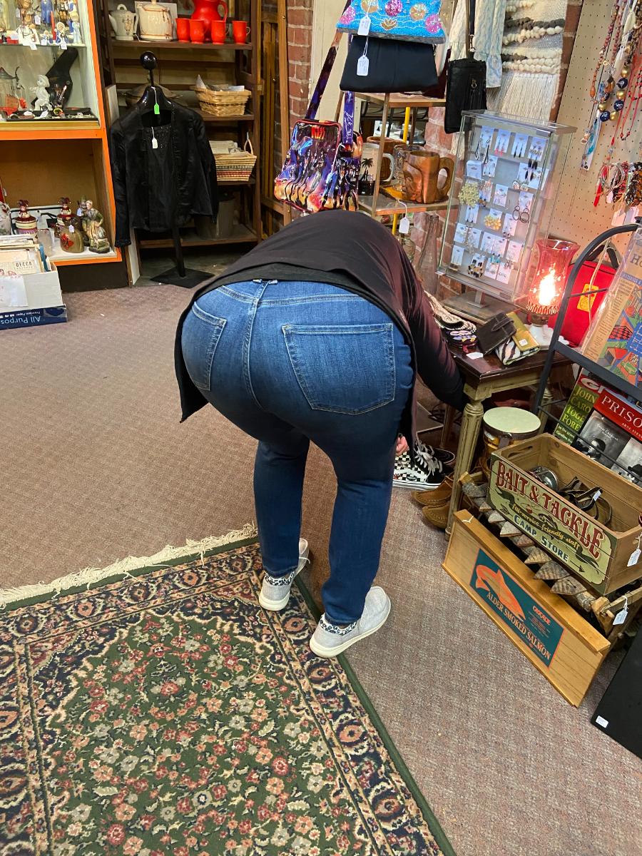 Hot MILF K - Flashing in the Antique Store!