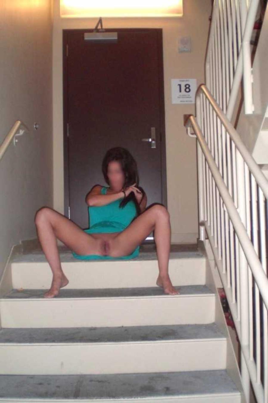 Naked on the Stairs Dare