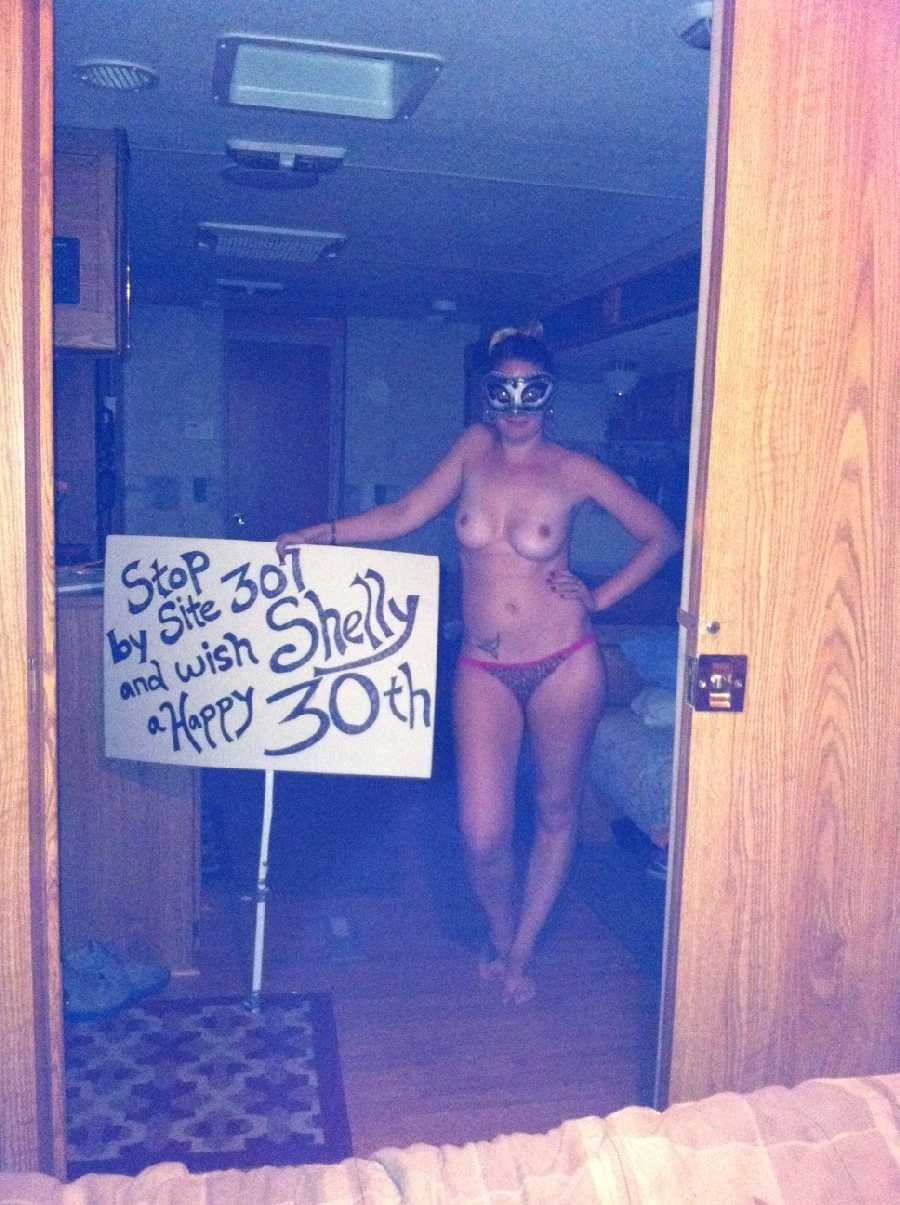 Wife Naked for Birthday
