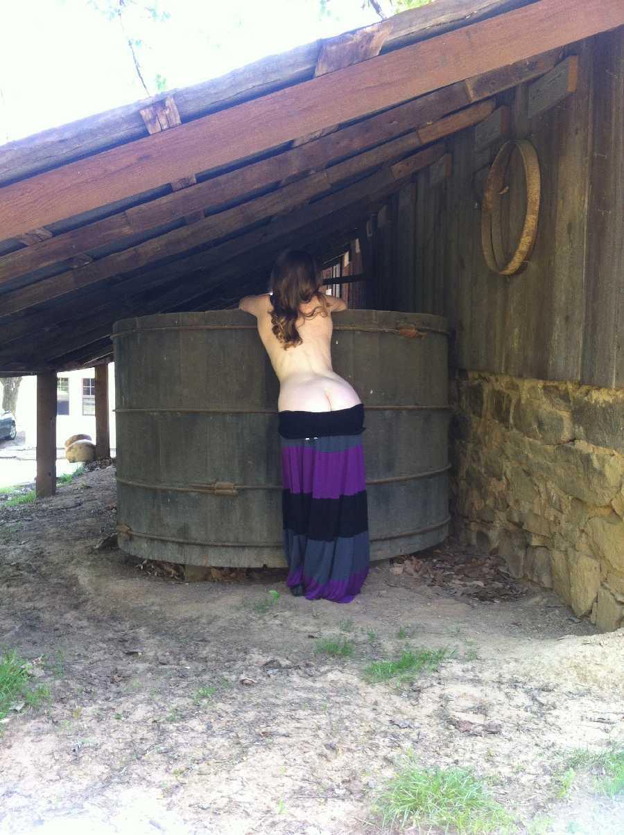 Winery Flashing Nude