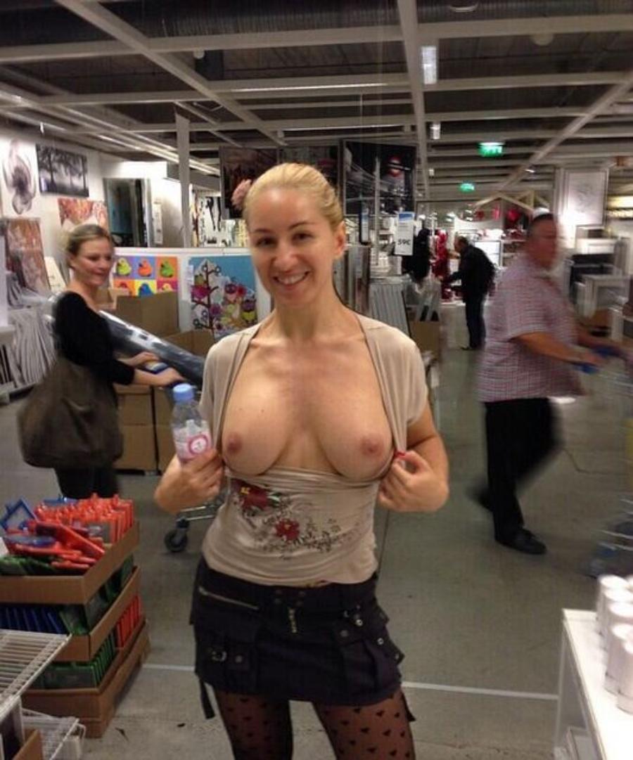 Amateur Ladies Flashing at Ikea - Sexy Amateur Women.