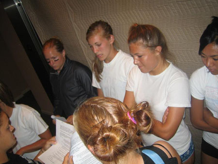 Girls Soccer at Northwestern Initiation Pics